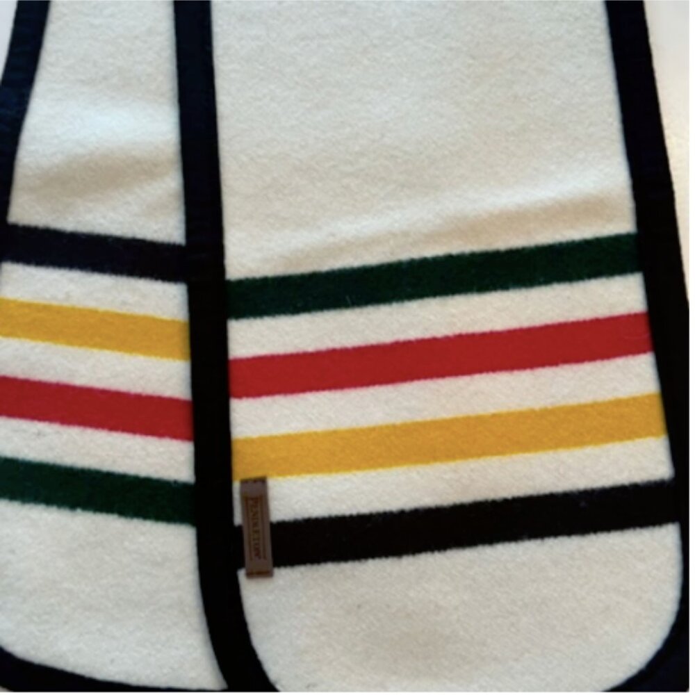 Pendleton Glacier National Park scarf in white boiled wool
